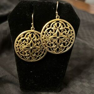 beautiful bronze filigree earrings
